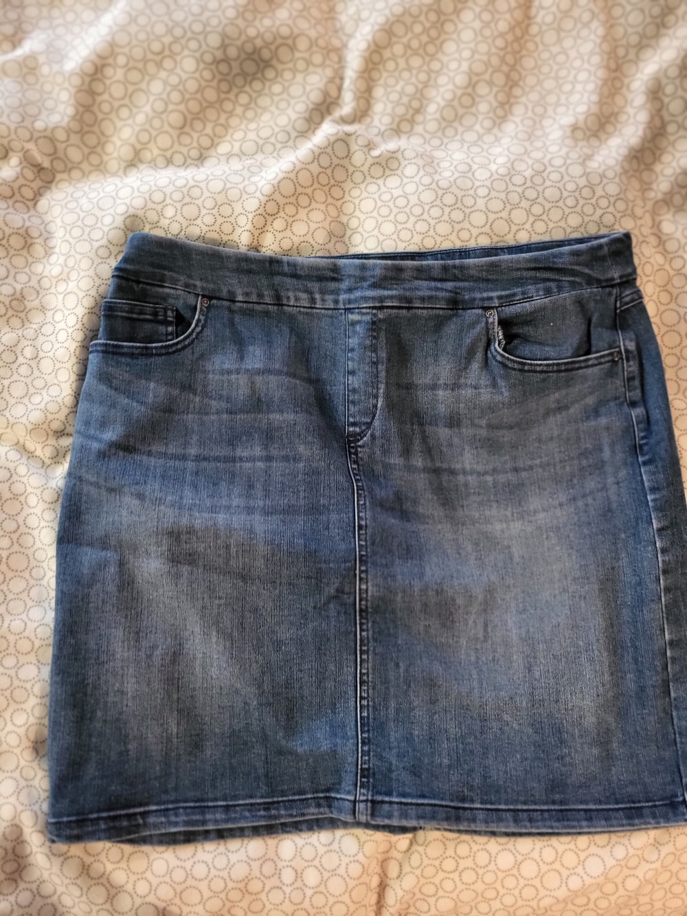 Women's Denim Mini Skirt - Blue Wash